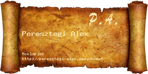 Peresztegi Alex névjegykártya